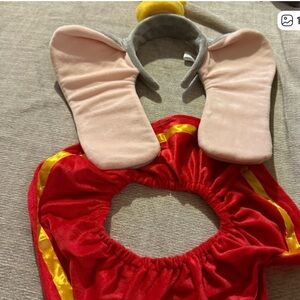 Disney Dumbo Plush Ears with Red and Yellow Accents